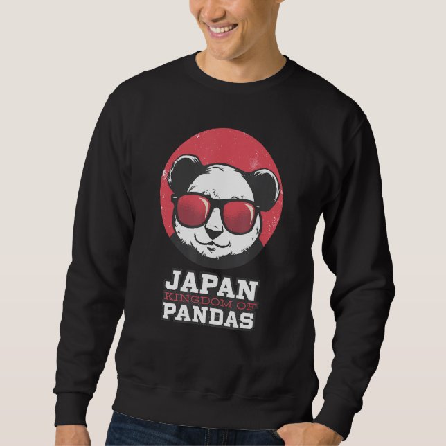 Panda Bear Japan, Kocote Sunglasses Cute Ani Lång Ärmad Tröja (Framsida)