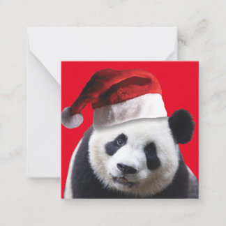 Panda Bear Jultomten Anteckningskort