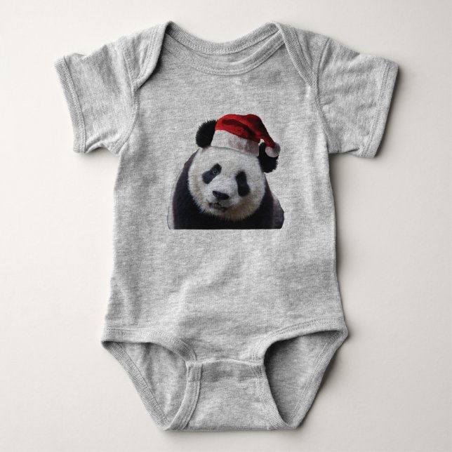 Panda Bear Jultomten T Shirt (Framsida)