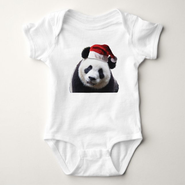 Panda Bear Jultomten T Shirt (Framsida)