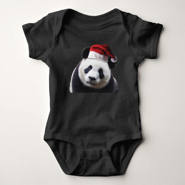 Panda Bear Jultomten T Shirt (Framsida)