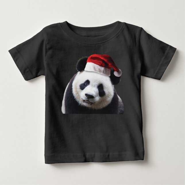 Panda Bear Jultomten T Shirt (Framsida)