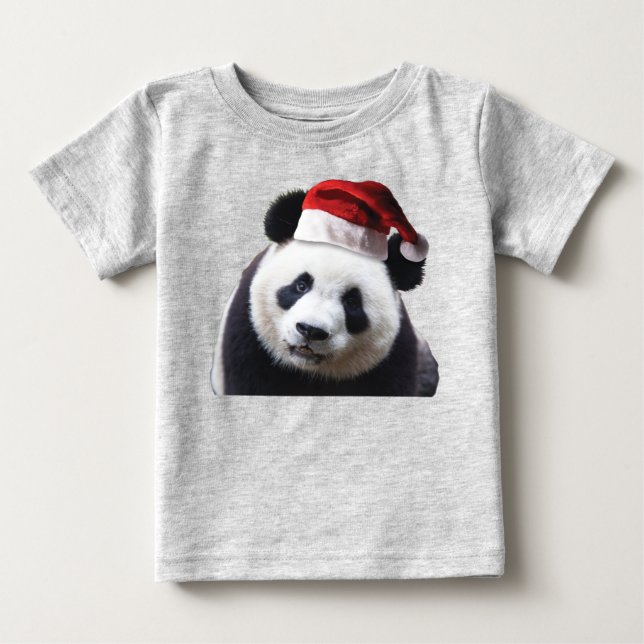 Panda Bear Jultomten T Shirt (Framsida)