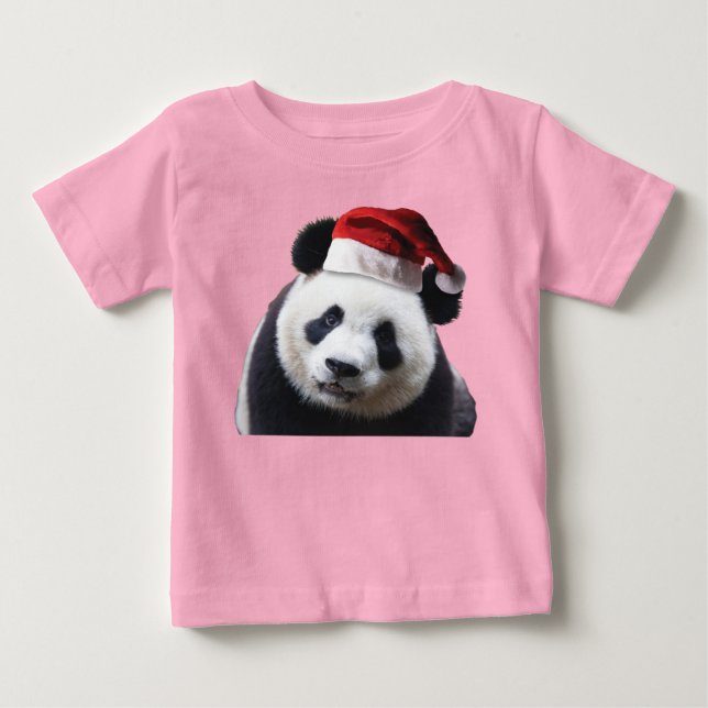 Panda Bear Jultomten T Shirt (Framsida)