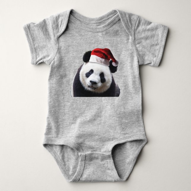 Panda Bear Jultomten T Shirt (Framsida)