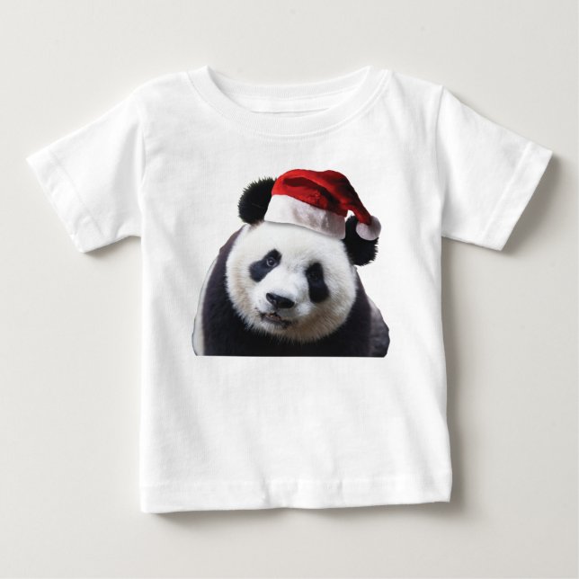 Panda Bear Jultomten T Shirt (Framsida)