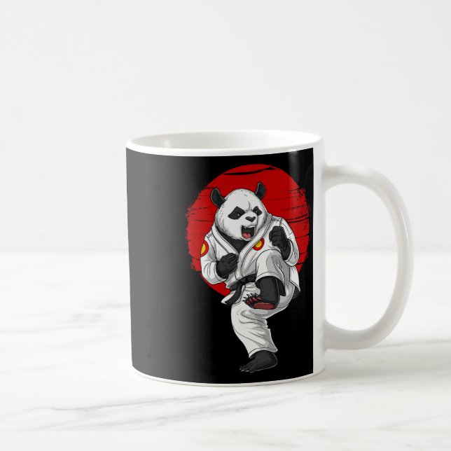 Panda Bear Karate Kickboxing Kung fu Taekwondo Mar Kaffemugg (Höger)