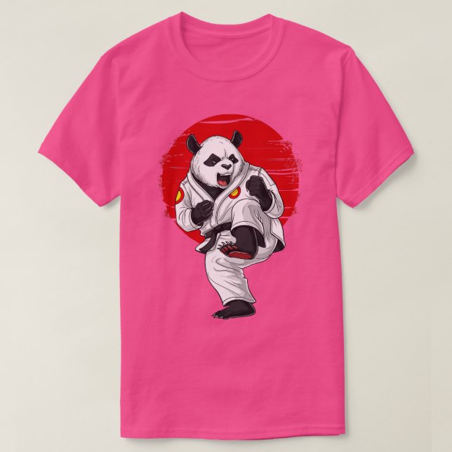 Panda Bear Karate Kickboxing Kung fu Taekwondo Mar T Shirt (Design framsida)