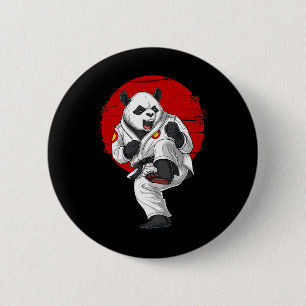 Panda Bear Karate Kickboxning Muay Thai Kampkonst Knapp