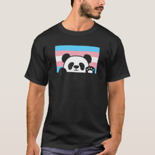 Panda Bear Kärlek Transgender Pride Flagga Aesthet T Shirt
