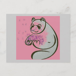 Panda Bear Kärlek Vykort
