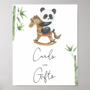 Panda Bear - kort och presenter baby shower Poster