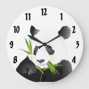 Panda Bear Large Clock Stor Klocka