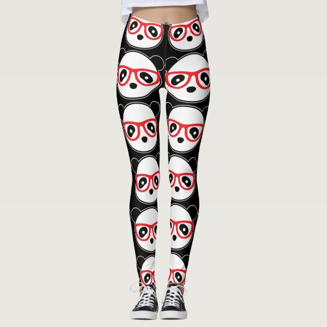 Panda Bear Leggings - Mode Leggings (Framsida)