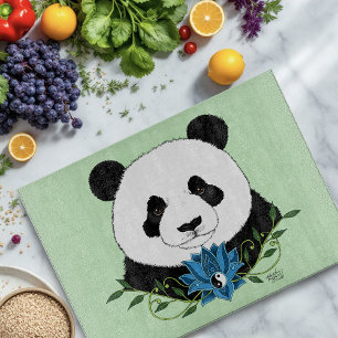 Panda Bear Lotus Flower Blue