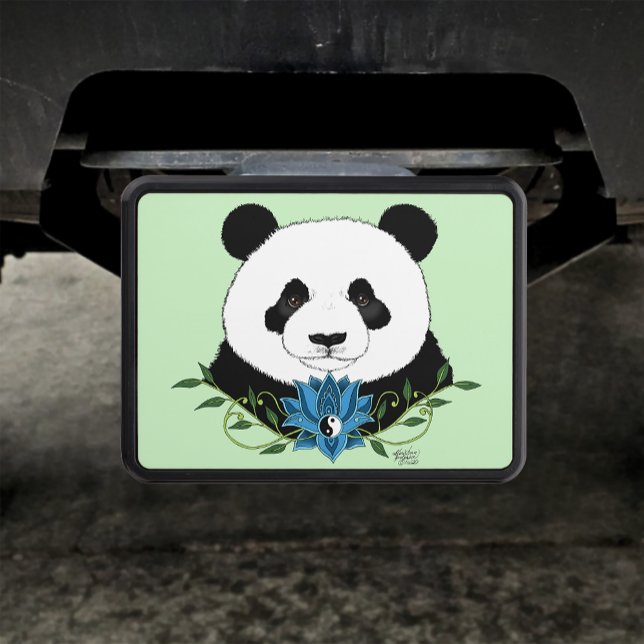 Panda Bear Lotus Flower Blue Dragkroksskydd (Skapare uppladdad)