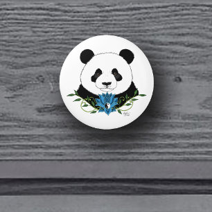 Panda Bear Lotus Flower Blue Knopp