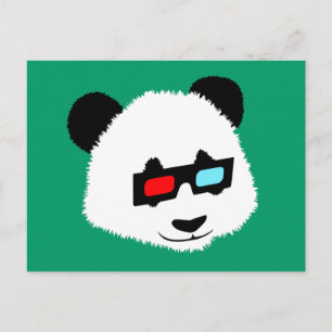 Panda Bear med 3D-glas Vykort
