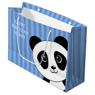 Panda Bear med Blue Rand Birthday