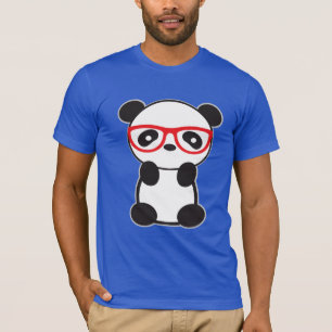 Panda Bear med Glass T-shirt