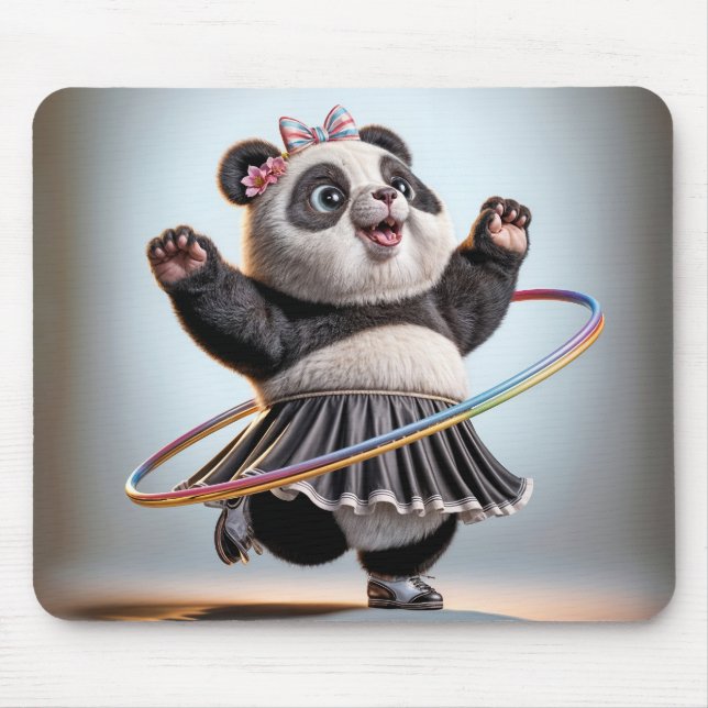 Panda Bear med Hula Ring Musmatta (Framsidan)