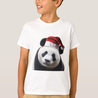 Panda Bear med jultomten Hat T Shirt
