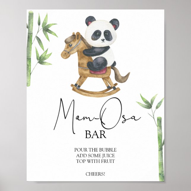 Panda Bear Momosa bar Poster (Framsidan)