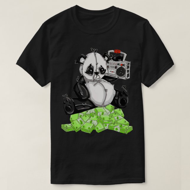 Panda Bear Money T Shirt (Design framsida)