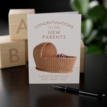 Panda Bear New Parents Baby Grattiss Card