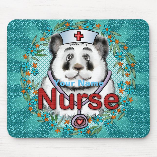 Panda Bear Nurse Mouse Pad Musmatta (Framsidan)