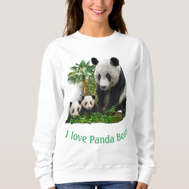 Panda Bear och unge T Shirt (Framsida)