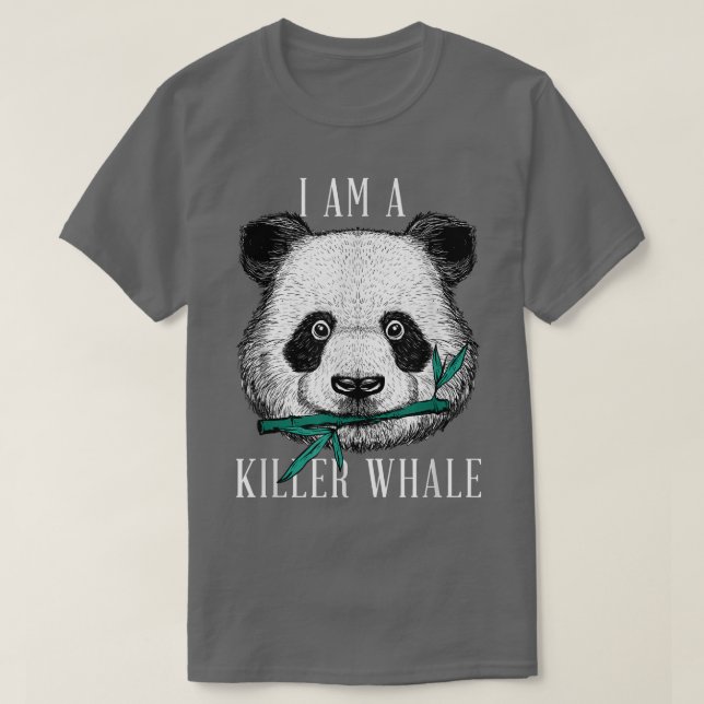Panda Bear Orca Whale - Parody Killer Whale Funny  T Shirt (Design framsida)