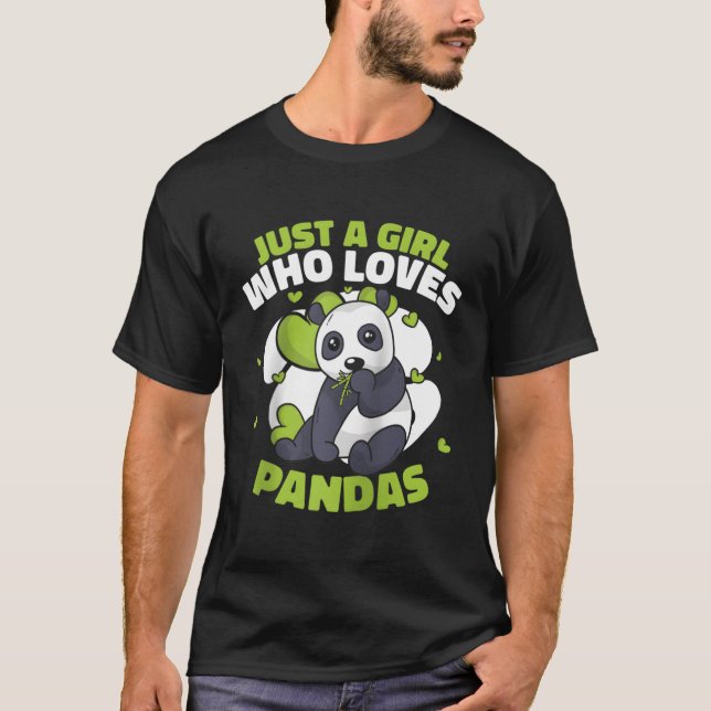 Panda Bear Pandas Animal Just A Baseball T Shirt (Framsida)