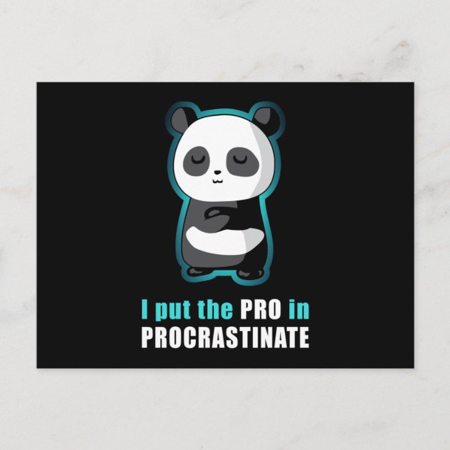 Panda Bear Pandas Cute Animal Tass Funny Gift Idea Vykort (Framsida)