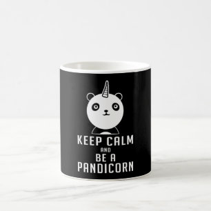 Panda Bear Pandicorn Behålla Lugn Funny Gift Idea Kaffemugg