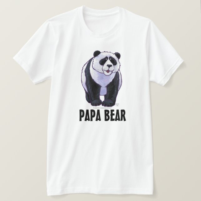 Panda Bear, Pappa Bear Manar ljussken Tee Shirt (Design framsida)