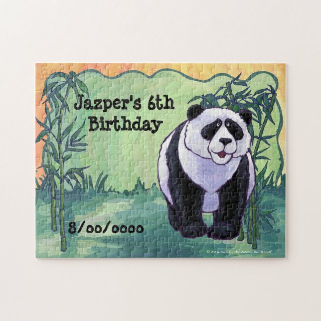 Panda Bear Party Center Pussel (Horisontell)