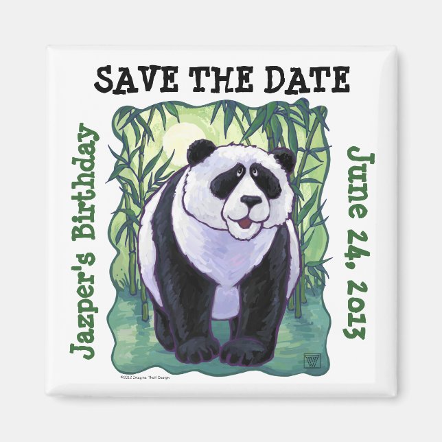 Panda Bear Party Centre Magnet (Framsidan)