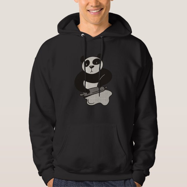Panda Bear Pastry Bakery Children Pastry Rolling P Hoodie (Framsida)