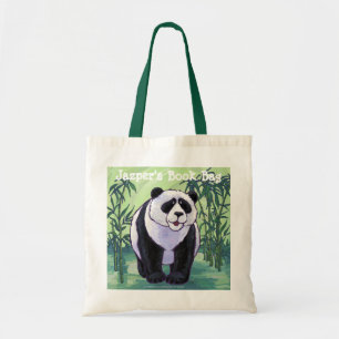 Panda Bear Personlig Bok Bag Tygkasse