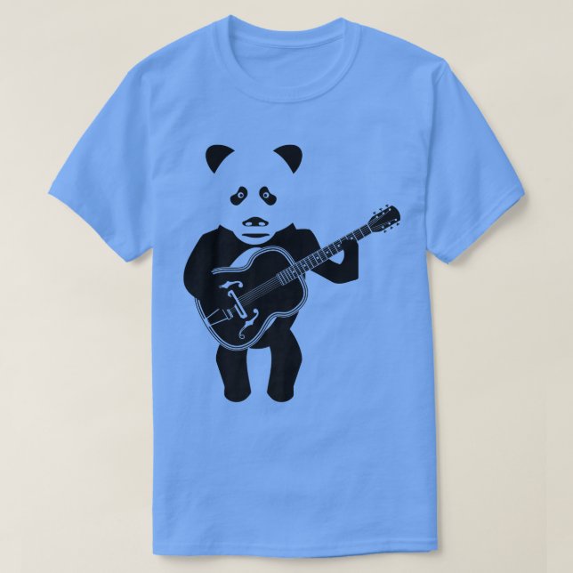 Panda Bear Play Acoustic Guitar Premium T Shirt (Design framsida)