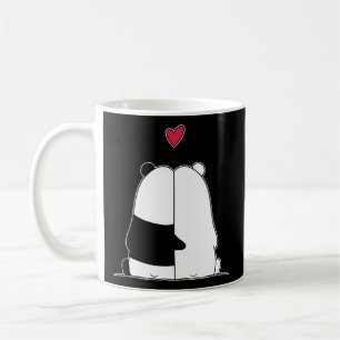 Panda Bear Polar Bear Kärlek Day Kaffemugg