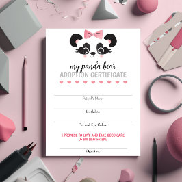 Panda Bear Rosa adopterar ett jakt- och getkort Tilläggskort