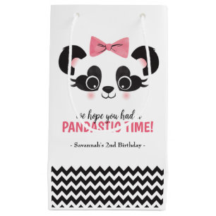 Panda Bear Rosa Flick kalas Favor Bags
