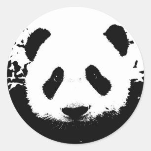 Panda Bear Runt Klistermärke
