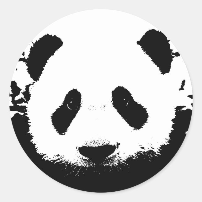 Panda Bear Runt Klistermärke (Framsida)