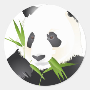 Panda Bear Runt Klistermärke