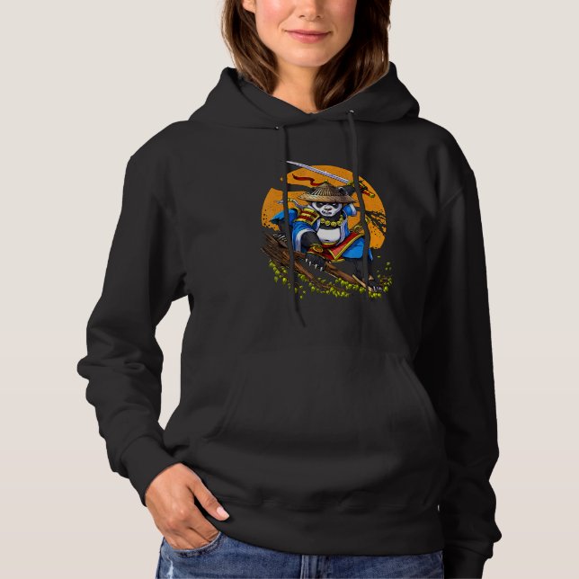 Panda Bear Samurai Warrior Ninja Animal Kids Boys T Shirt (Framsida)