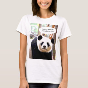 Panda Bear Shakespeare Quote Elegant Kvinnor T Shirt