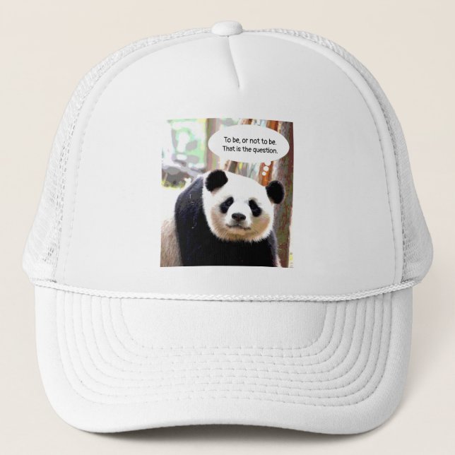 Panda Bear Shakespeare Quote Elegant Modern Keps (Framsida)